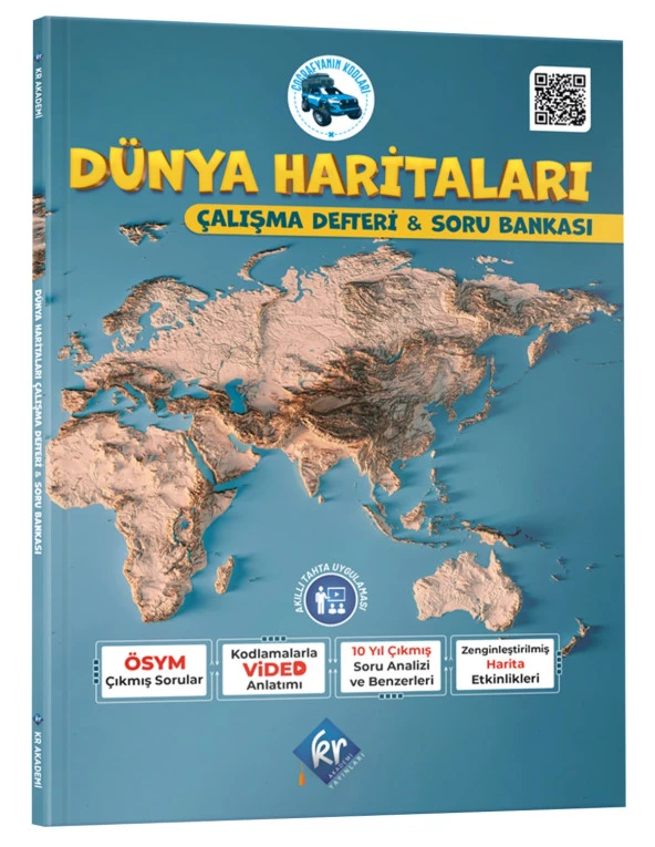 Kr Akademi 2025 Tyt Ayt Coğrafyanın Kodları Dünya Haritaları Çalışma Defteri Ve Soru Bankası