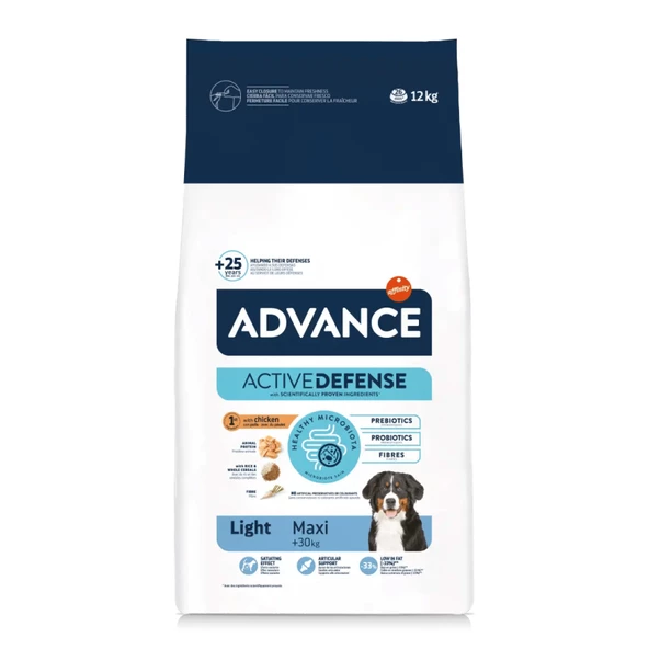 Advance Light Maxi Büyük Irk Köpekler İçin Light Mama 12 Kg