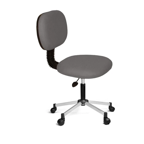 Türksit Eko Kolçaksız Çalışma Koltuğu Metalik Gri Boyalı Ayak Gri