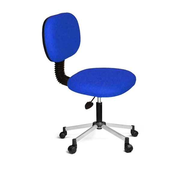 Türksit Eko Kolçaksız Çalışma Koltuğu Metalik Gri Boyalı Ayak P,Mavi ürün görseli