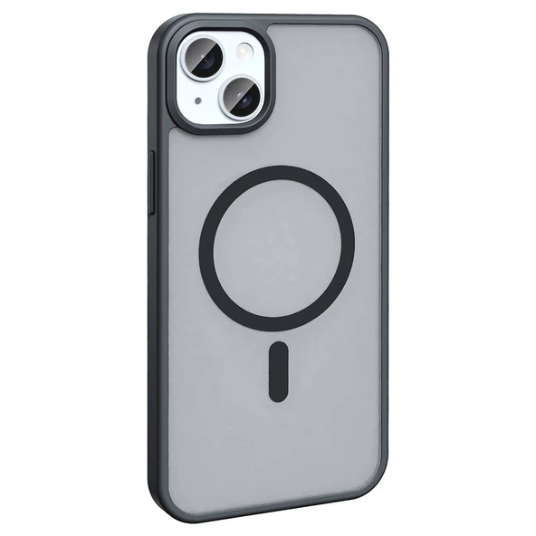 Vendas iPhone 15 Kılıf Magsafe Şarj Özellikli Mat Arka Yüzey Zore Sio Kapak - 4