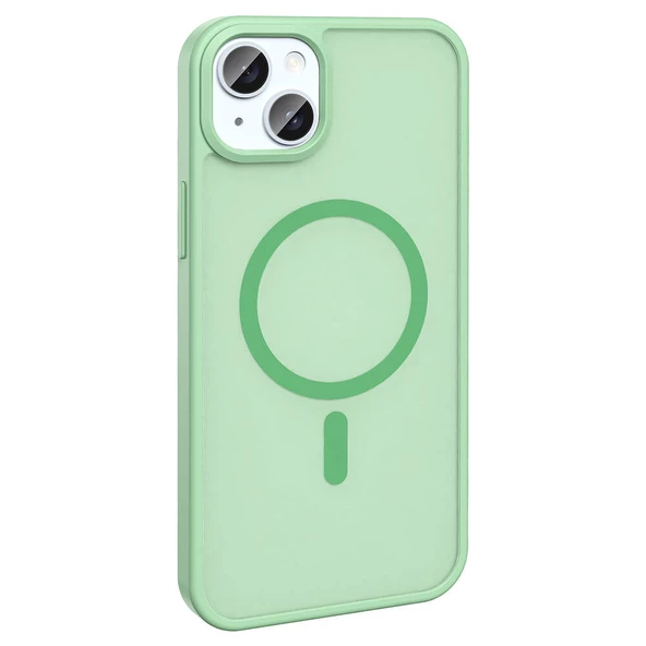 Vendas iPhone 15 Kılıf Magsafe Şarj Özellikli Mat Arka Yüzey Zore Sio Kapak - 7