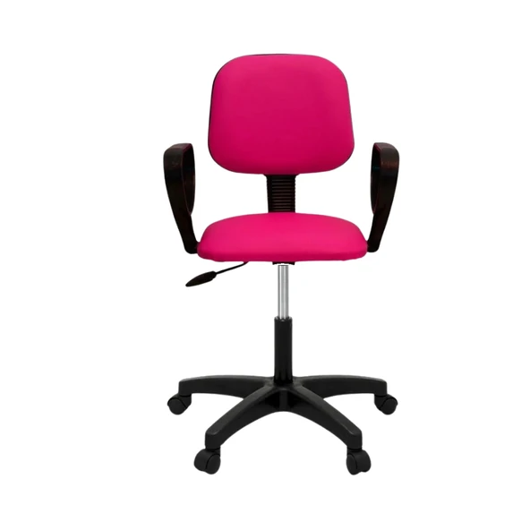 Türksit Eko Kollu Çalışma Koltuğu Deri Pembe