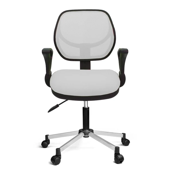 Türksit 804 File Çalışma Koltuğu Metalik Gri Boyalı Ayak Beyaz