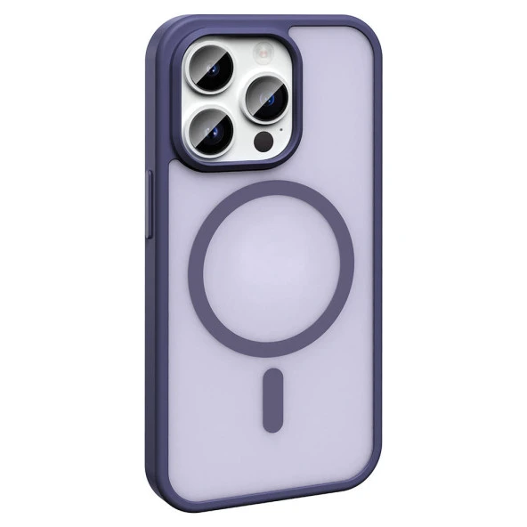 Vendas iPhone 14 Pro Kılıf Magsafe Şarj Özellikli Mat Arka Yüzey Zore Sio Kapak - 2