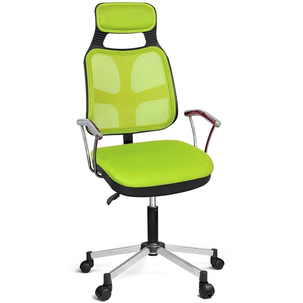 Türksit AS File Çalışma Koltuğu Metalik Gri Boyalı Ayak Yeşil