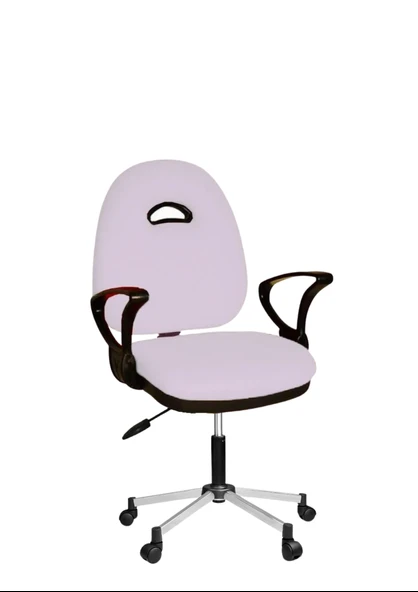 Türksit Kozmo Yönetici Çalışma Koltuğu Metalik Gri Boyalı Ayak Beyaz