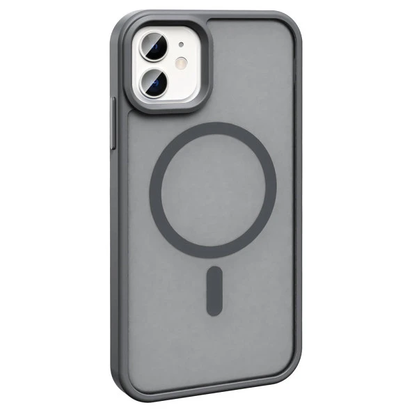 Vendas iPhone 11 Kılıf Magsafe Şarj Özellikli Mat Arka Yüzey Zore Sio Kapak - 8