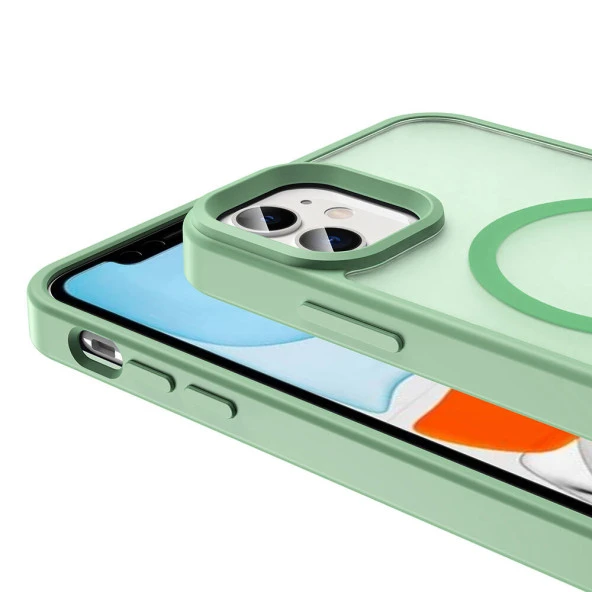 Vendas iPhone 11 Kılıf Magsafe Şarj Özellikli Mat Arka Yüzey Zore Sio Kapak - 10