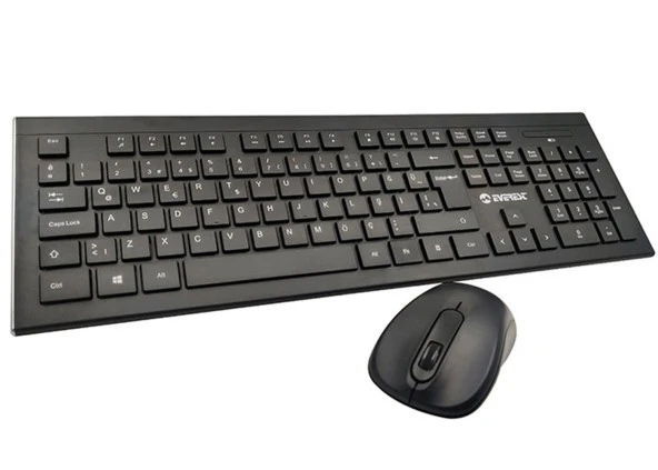 Everest KM-9675 Siyah Kablosuz 1600dpi Q Standart Klavye + Mouse Set