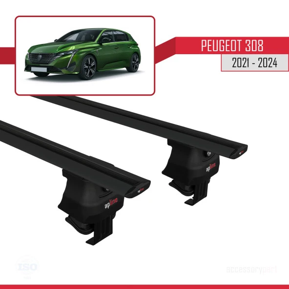 Peugeot 308 2021 ve Sonrası ile Uyumlu ACE-4 Ara Atkı Tavan Barı SİYAH