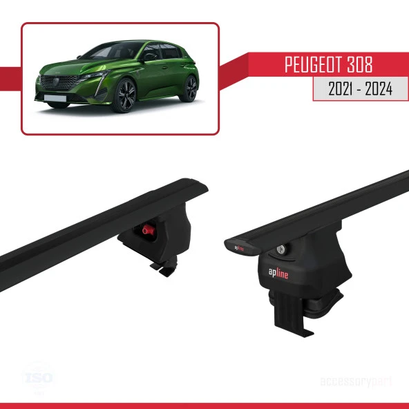 Peugeot 308 2021 ve Sonrası ile Uyumlu ACE-4 Ara Atkı Tavan Barı SİYAH - 3