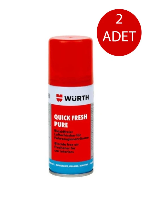 Würth Araç Içi Tazeleme Spreyi 100 ml 2 Adet