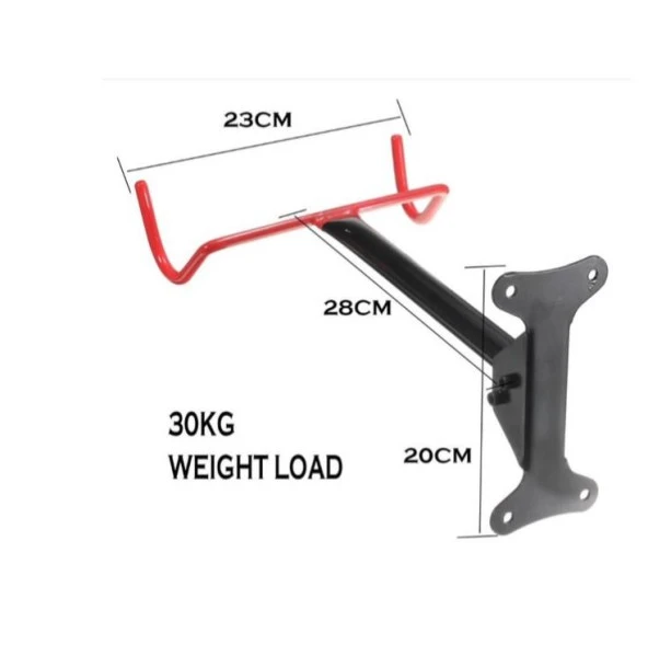 Bisiklet Duvar Askısı Hs-017A Çift Kancalı Ayarlı Kolay Montaj 30 kg taşıma kapasiteli - 3