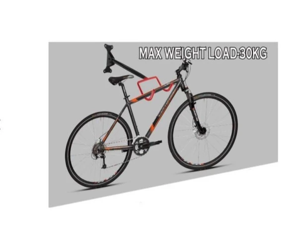 Bisiklet Duvar Askısı Hs-017A Çift Kancalı Ayarlı Kolay Montaj 30 kg taşıma kapasiteli - 4