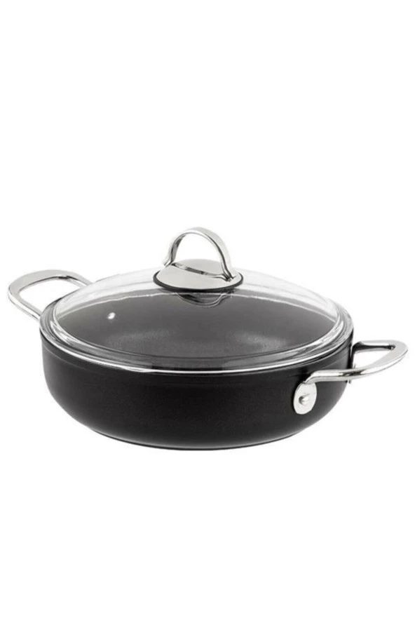 Nehir Titanium Siyah Basık Tencere 22 Cm. - 2