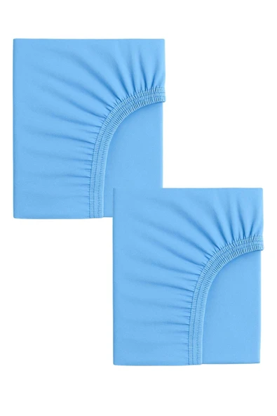 2 Adet 40 x 80 + 10 cm Anne Yanı Lastikli Penye Kumaş Bebek Çarşafı - Resim 5