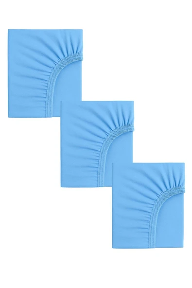 3 Adet 40 x 80 + 10 cm Anne Yanı Lastikli Penye Kumaş Bebek Çarşafı - Resim 10