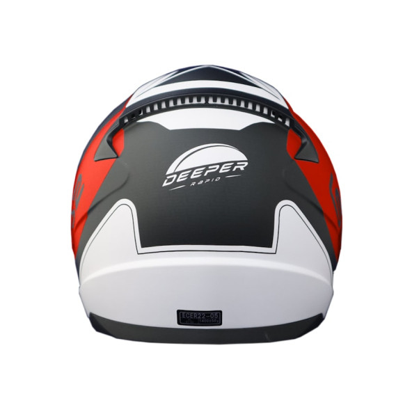 LS2 Rapid Deeper Full Face Siyah Kırmızı Motosiklet Kaskı - 2