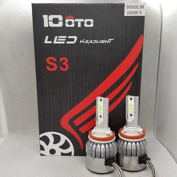 10oto Buz mavi Led Xenon 9000 LÜMEN şimşek etkili - 2