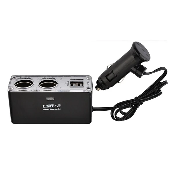 Space Çift USB'li Çoklu Çakmak Soketi - Resim 2