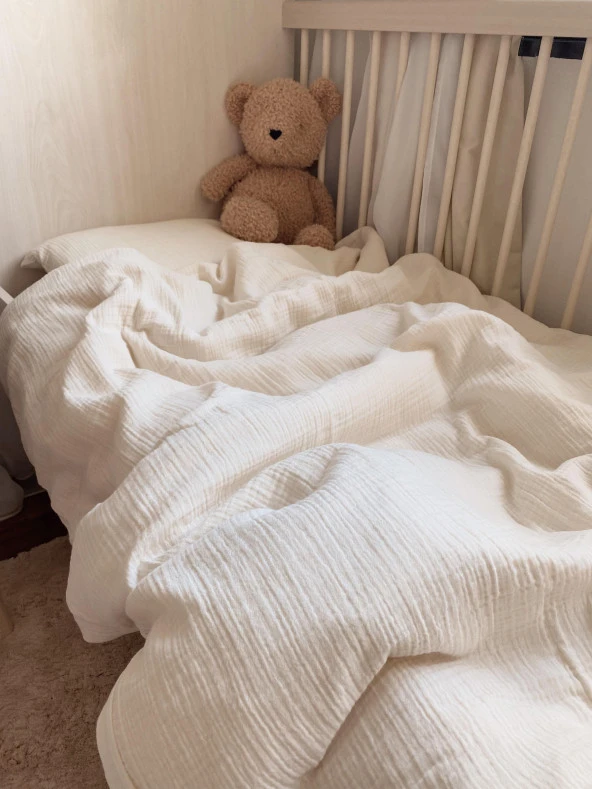 Naturaborn GOTS Organik Sertifikalı Müslin Bebek Nevresim Takımı - 2