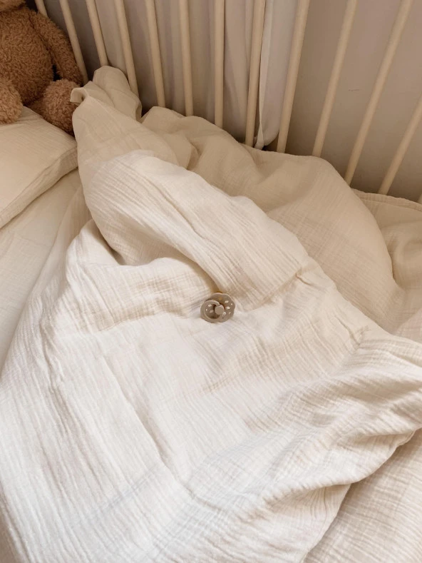 Naturaborn GOTS Organik Sertifikalı Müslin Bebek Nevresim Takımı - 7