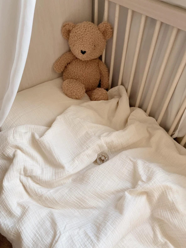 Naturaborn GOTS Organik Sertifikalı Müslin Bebek Nevresim Takımı - 8