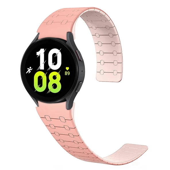 Vendas Samsung Galaxy Watch 6 44mm Zore KRD-111 20mm Çizgili Desenli Silikon Kordon