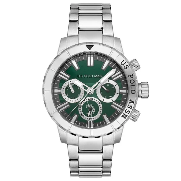 U.S. POLO ASSN. USPA1026-12 YEŞİL KADRAN ÇELİK ERKEK KOL SAATİ ürün görseli 1