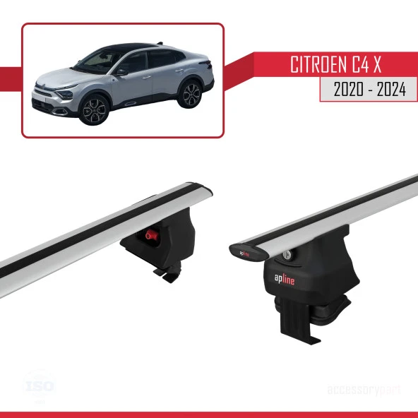 Citroen C4X 2020 ve Sonrası ile uyumlu ACE-4 Ara Atkı Tavan Barı GRİ