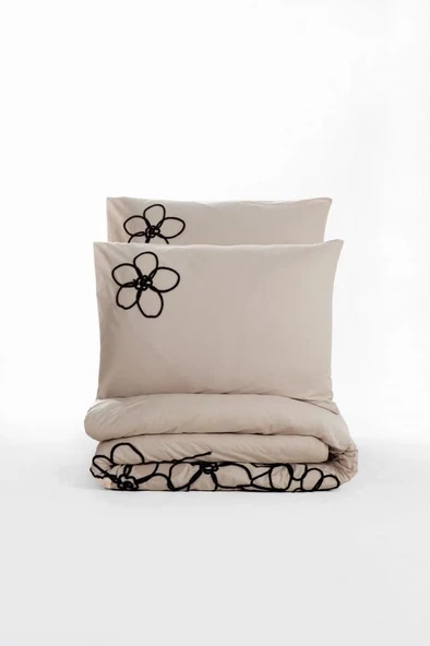 Cotton Box Brode Ranforce Çift Kişilik Nevresim Takımı Panos Kahve - 3