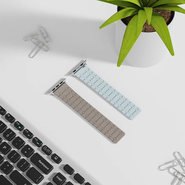 Vendas Apple Watch 40mm Zore KRD-111 Çizgili Desenli Silikon Kordon - 5