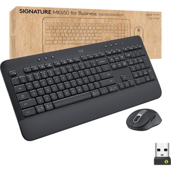 Logıtech Sıgnature MK650 Tr Kablosuz Klavye Mouse Set SİYAH 920-011000