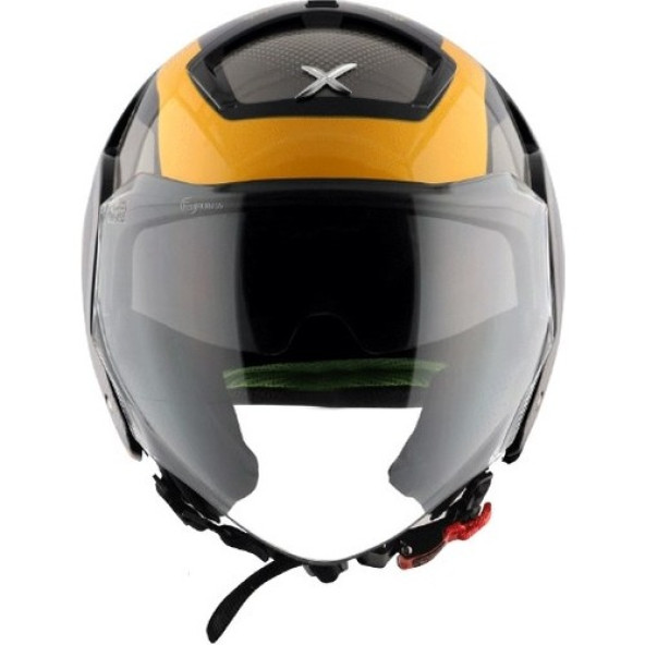 Axor Strıker Ultron - Black Yellow Gloss - Ky - Motosiklet Kask - Siyah - Sarı - 2