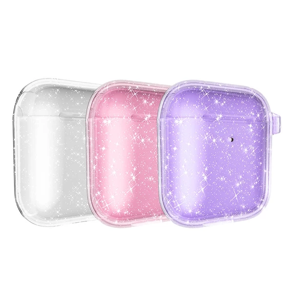 Vendas Apple Airpods Zore Allstar Airbag 32 Parlayan Simli Saydam Renkli Kılıf - 2