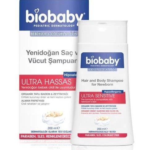 Biobaby Yenidoğan Saç ve Vücut Şampuanı 200 ml