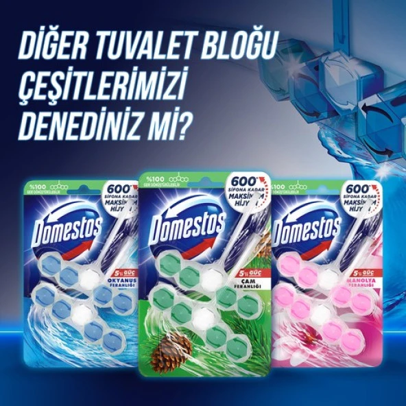 Domestos WC Blok 5'Li DuoPack Manolya 100 Gr - 7