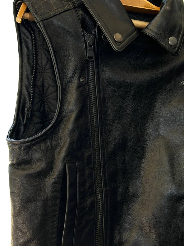 Fiocchi Sırt Desenli Kadın Deri Ceket - 11