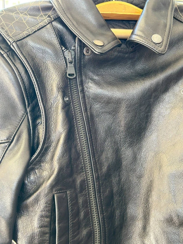 Fiocchi Sırt Desenli Kadın Deri Ceket - 12