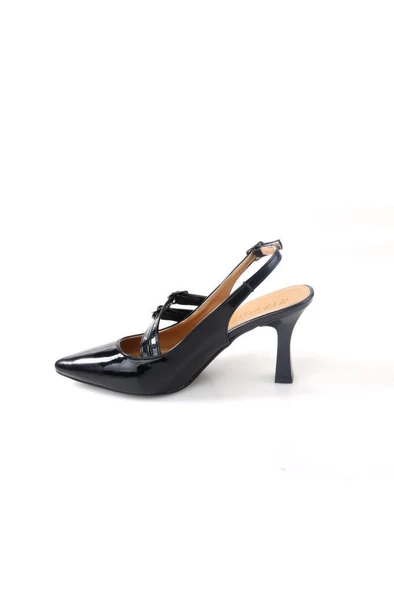 Papuçcity Wzy 02817 8,5 Cm Topuklu Kadın Arkası Açık Stiletto Ayakkabı - 3