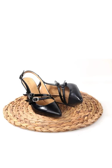 Papuçcity Wzy 02817 8,5 Cm Topuklu Kadın Arkası Açık Stiletto Ayakkabı - 5