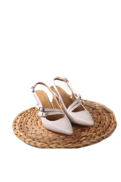Papuçcity Wzy 02817 8,5 Cm Topuklu Kadın Arkası Açık Stiletto Ayakkabı - 9