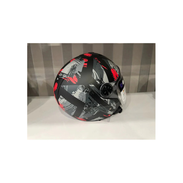 Sway Kask Sway 715 Poıson Black Grey Red - Kırmızı - Siyah - Gri - 2