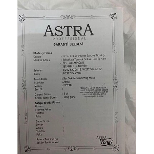 Astra F998B+ Plus Profesyonel 19 mm Su Dalgası Wag Maşa - 5