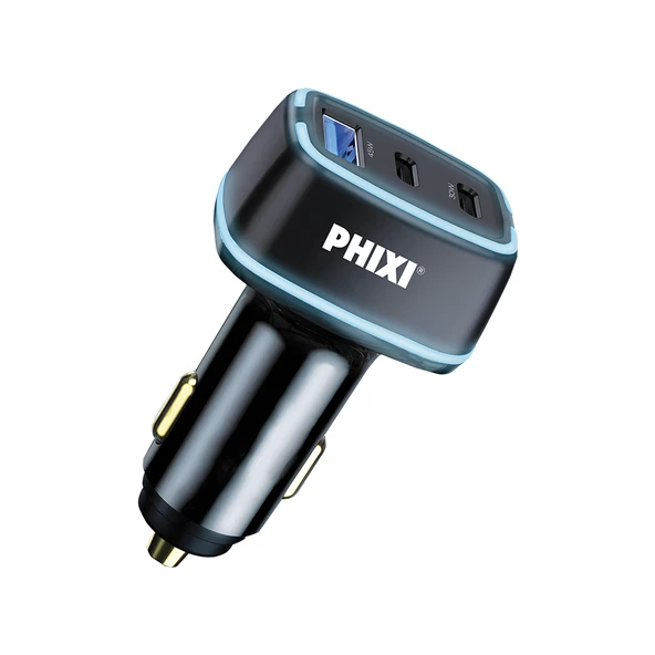 PHİXİ UPD4275 ÜÇ ÇIKIŞLI PD DESTEKLİ 75W ARAÇ ŞARJ ADAPTÖRÜ