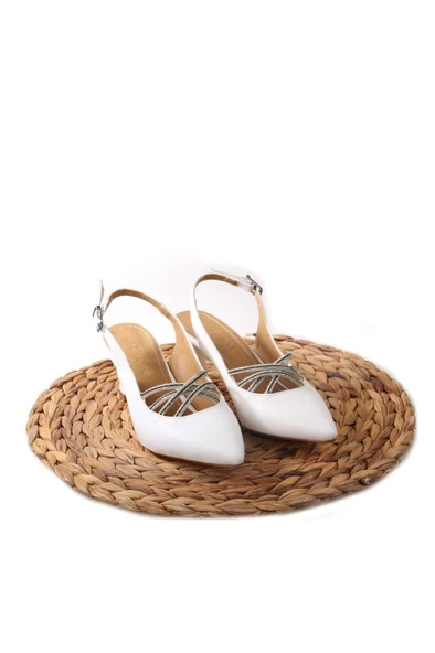 Papuçcity Wzy 02812 6 Cm Topuklu Kadın Arkası Açık Stiletto Ayakkabı - 12