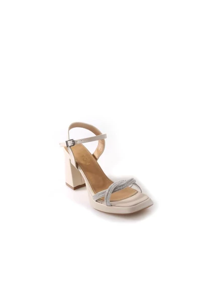Papuçcity Wzy 02708 9 Cm Topuklu Kadın Sandalet Ayakkabı - 6
