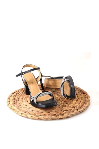 Papuçcity Wzy 02708 9 Cm Topuklu Kadın Sandalet Ayakkabı - 5