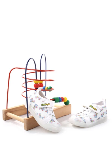 Şirin Bebe 3815 Ortopedik Taban Kız Çocuk Yazlık Keten Ayakkabı - Resim 2